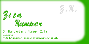 zita mumper business card